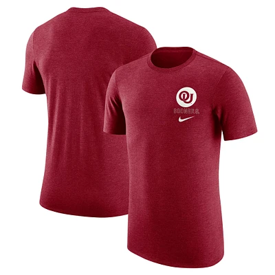 T-shirt rétro tri-mélange Nike Crimson Oklahoma Sooners pour homme