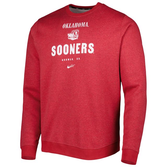 Sweat-shirt à enfiler en polaire Nike Crimson Oklahoma Sooners Vault Stack Club pour homme