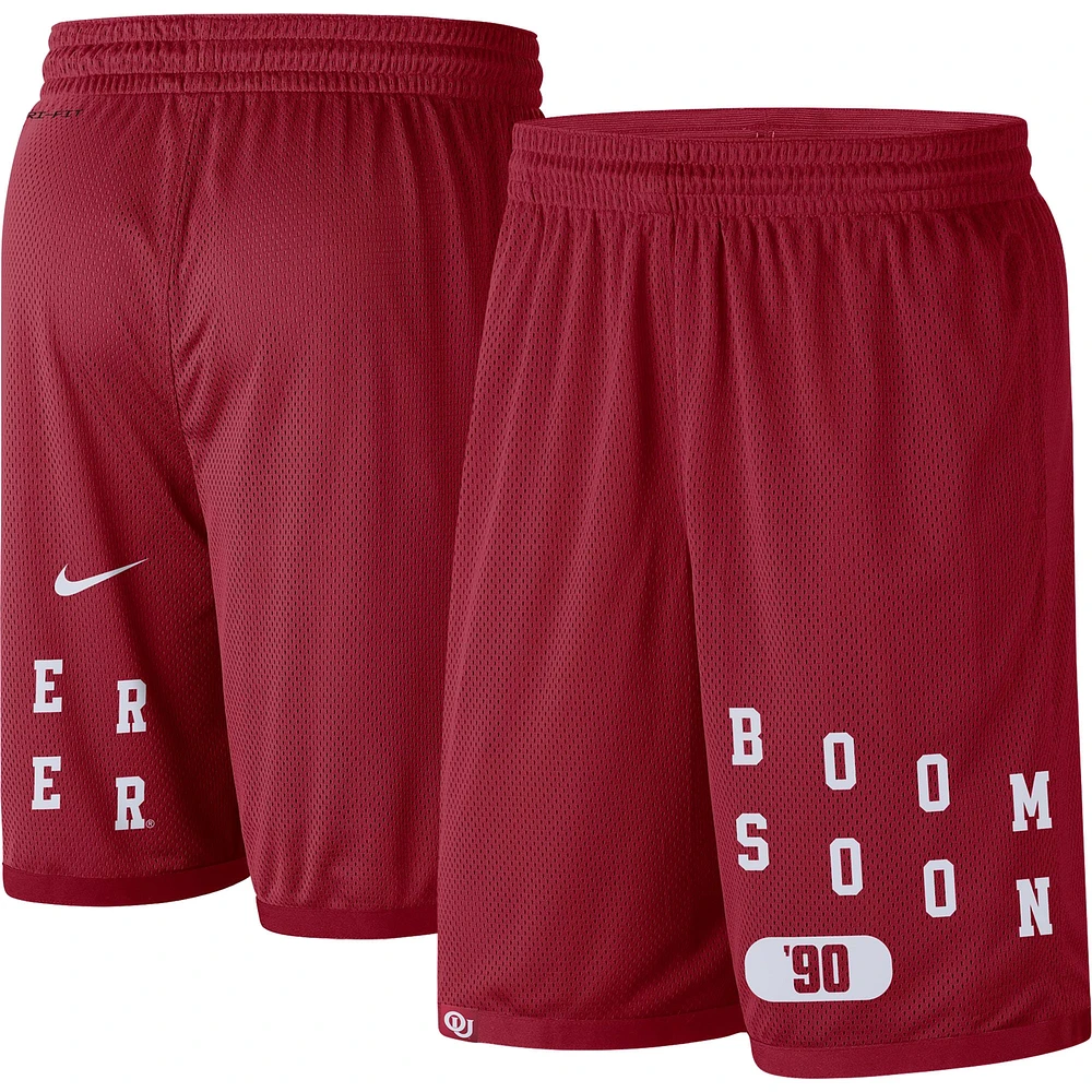 Short Performance Oklahoma Sooners Wordmark pour Homme Nike Cramoisi