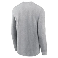Men's Nike Heather Gray Oklahoma Sooners Alternate Logo Long Sleeve T-Shirt
