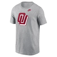 Men's Nike Heather Gray Oklahoma Sooners Primetime Alternate Logo T-Shirt