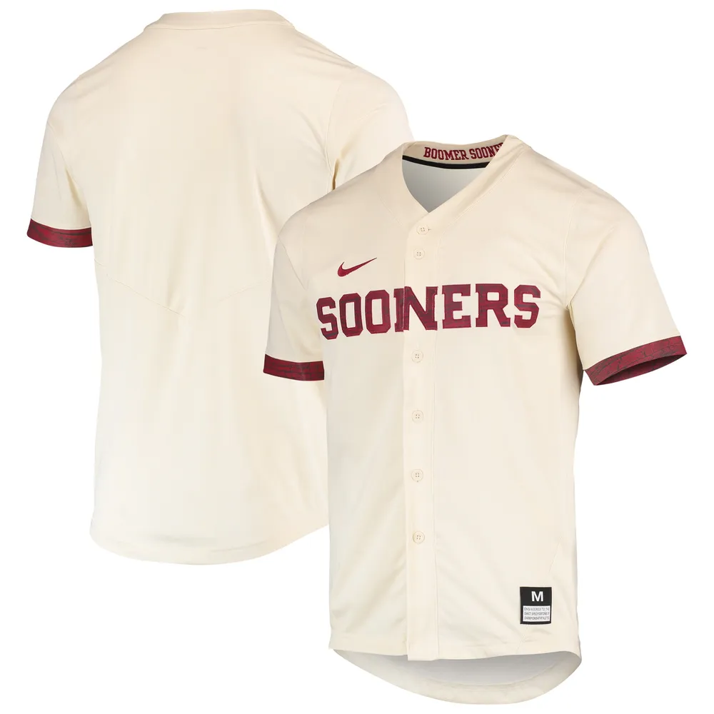 Maillot de baseball Nike pour homme, réplique naturelle des Sooners d'Oklahoma, naturel