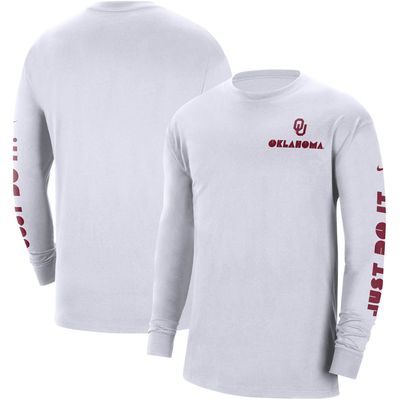 Men's Nike White Oklahoma Sooners Heritage Max 90 Long Sleeve T-Shirt