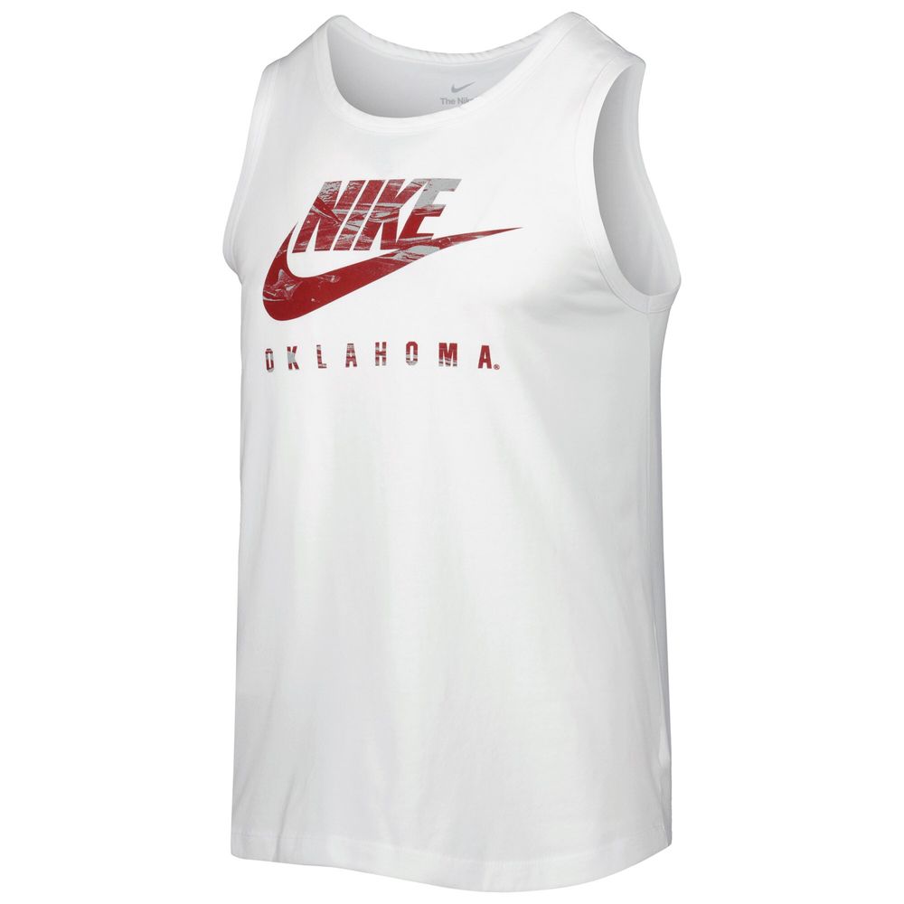 Men's Nike White Oklahoma Sooners Spring Break Futura Performance Tank Top