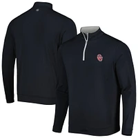 Men's Peter Millar Black Oklahoma Sooners Perth Performance Quarter-Zip Top