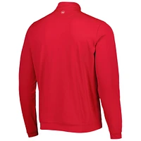 Men's Peter Millar Crimson Oklahoma Sooners Perth Quarter-Zip Top