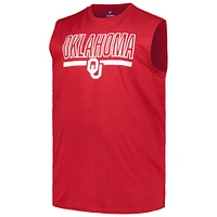 Men's Profile Crimson Oklahoma Sooners Big & Tall Tank Top