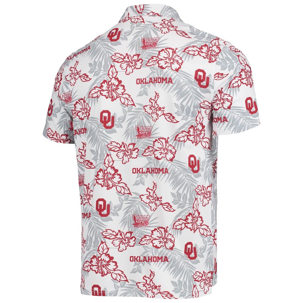 Men's Reyn Spooner White Oklahoma Sooners Performance Polo