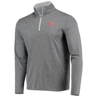 Men's Southern Tide Heathered Gray Oklahoma Sooners Flanker Quarter-Zip Jacket