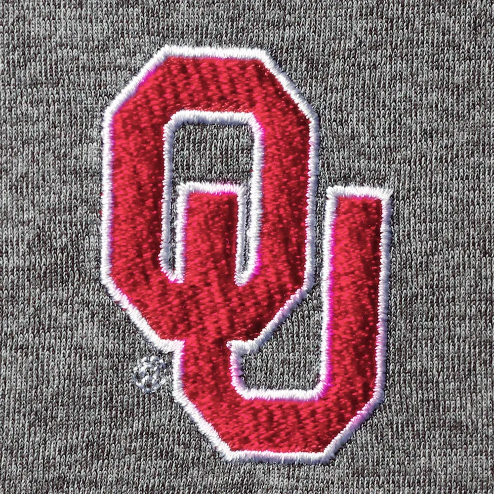 Veste pour homme Southern Tide gris chiné Oklahoma Sooners Flanker Quarter-Zip