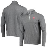 Men's Southern Tide Heathered Gray Oklahoma Sooners Flanker Quarter-Zip Jacket