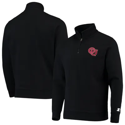 Oklahoma Sooners Starter Heisman Quarter-Zip Pullover Jacket - Black