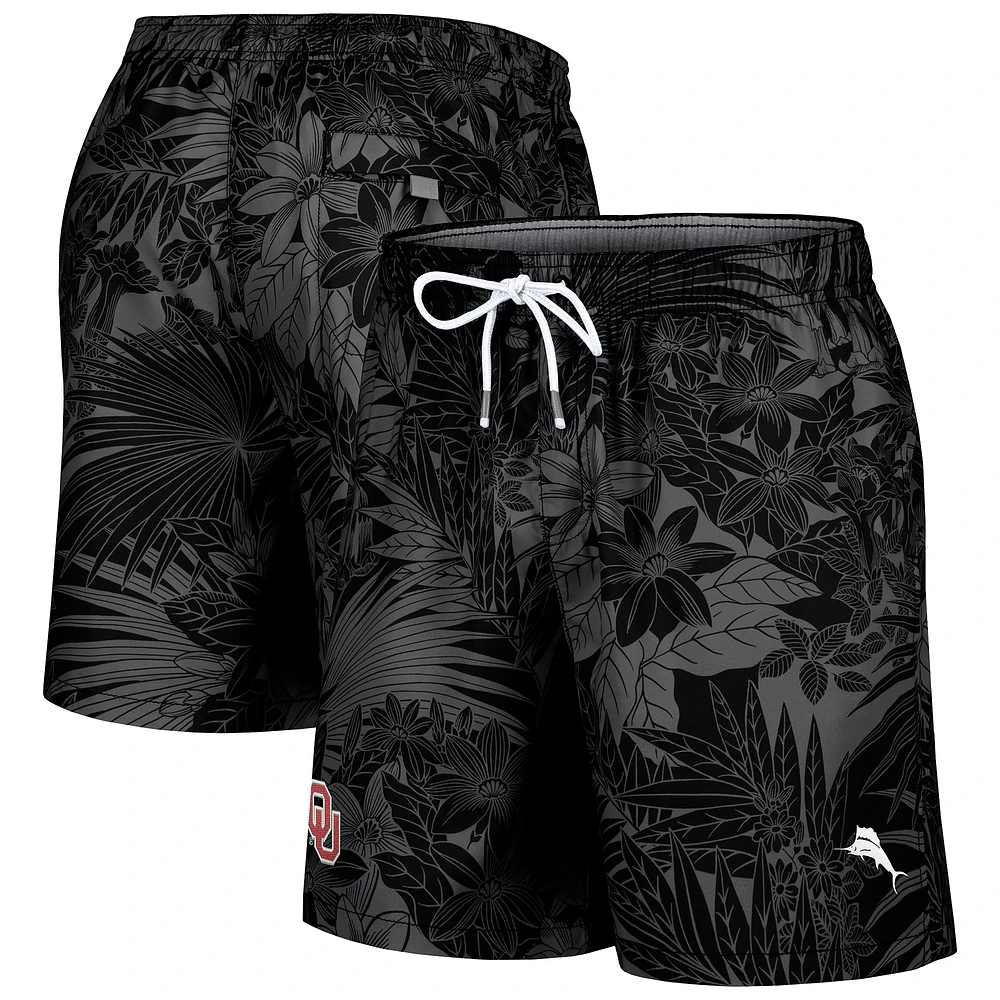 Men's Tommy Bahama Black Oklahoma Sooners Santiago Palms Board Shorts