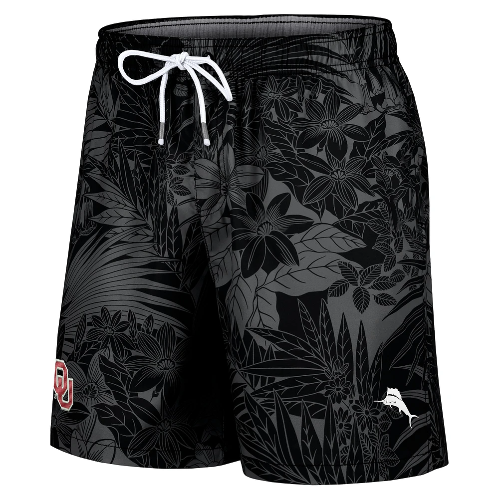 Men's Tommy Bahama Black Oklahoma Sooners Santiago Palms Board Shorts