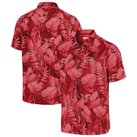 Chemise boutonnée pour homme Tommy Bahama Crimson Oklahoma Sooners Coast Nuevo Fronds