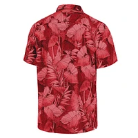 Men's Tommy Bahama Crimson Oklahoma Sooners Coast Nuevo Fronds Button-Up Shirt