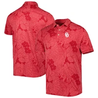 Men's Tommy Bahama Crimson Oklahoma Sooners Miramar Blooms Polo