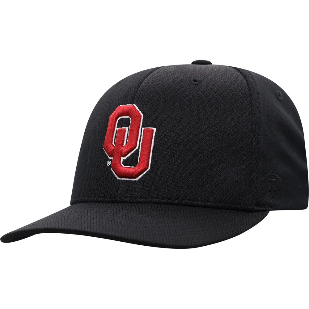 Men's Top of the World Black Oklahoma Sooners Reflex Logo Flex Hat