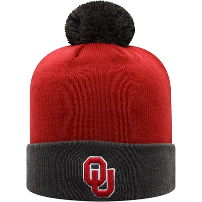 Oklahoma Sooners Top of the World Core 2-Tone Cuffed Knit Hat with Pom