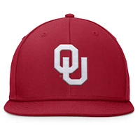 Men's Top of the World Crimson Oklahoma Sooners Fundamental Snapback Hat