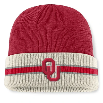 Men's Top of the World  Crimson Oklahoma Sooners Silas Cuffed Knit Hat