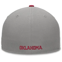 Men's Top of the World Gray/Crimson Oklahoma Sooners Rally Two-Tone Fitted Hat