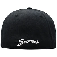 Casquette ajustée Top of the World Oklahoma Sooners Blackout pour homme