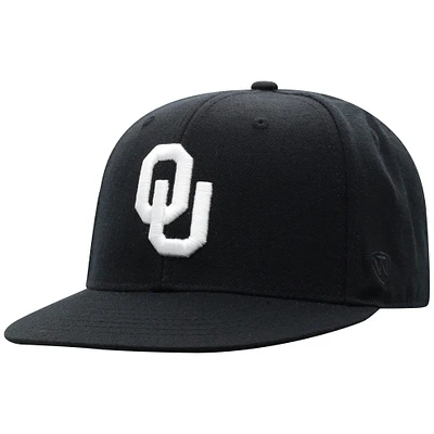 Casquette ajustée Top of the World Oklahoma Sooners Blackout pour homme