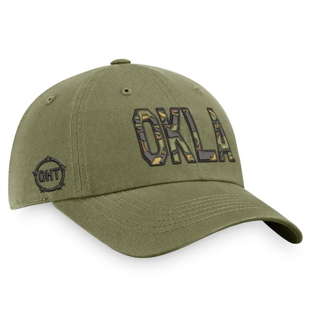 Casquette réglable Top of the World Olive Oklahoma Sooners OHT Military Appreciation Unit pour homme