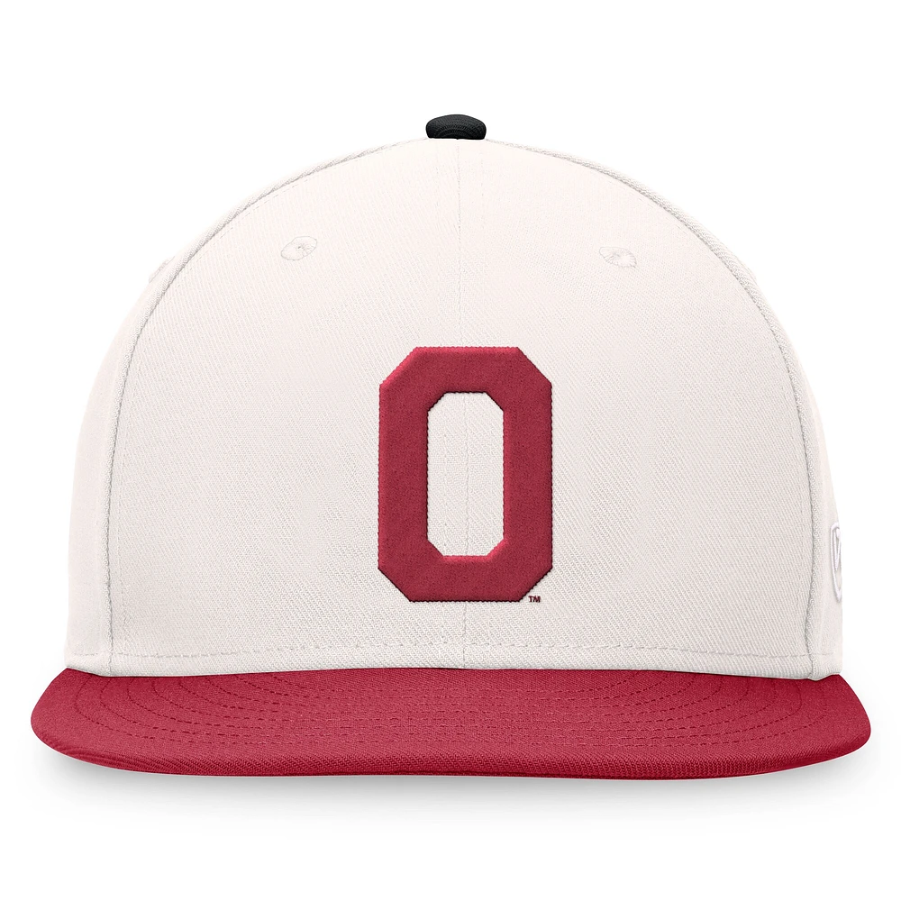 Casquette ajustable Top of the World pour homme avec logo Cardinal Oklahoma Sooners blanc