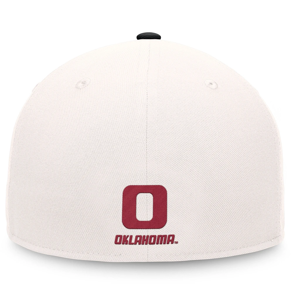 Casquette ajustable Top of the World pour homme avec logo Cardinal Oklahoma Sooners blanc