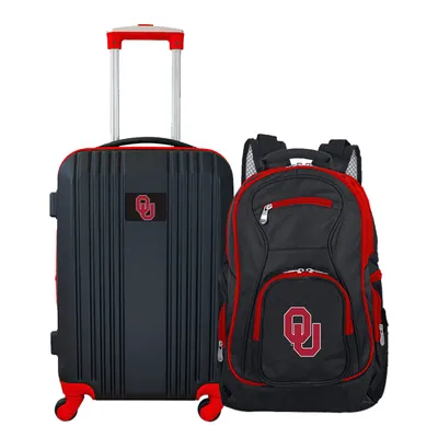 Oklahoma Sooners MOJO 2-Piece Luggage & Backpack Set - Black