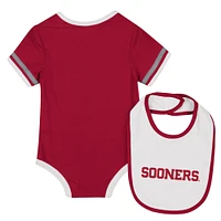 Newborn & Infant Colosseum  Crimson Oklahoma Sooners Bodysuit Bib Set