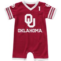 Newborn & Infant Colosseum Crimson Oklahoma Sooners Bumpo Football Logo Romper