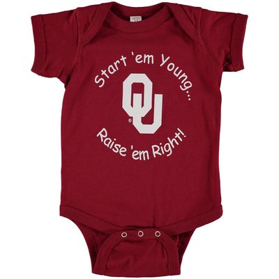Newborn & Infant Crimson Oklahoma Sooners Start 'Em Young Bodysuit