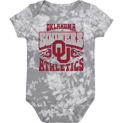 Body gris Oklahoma Sooners Lil Rocker tie-dye pour nouveau-né et bébé