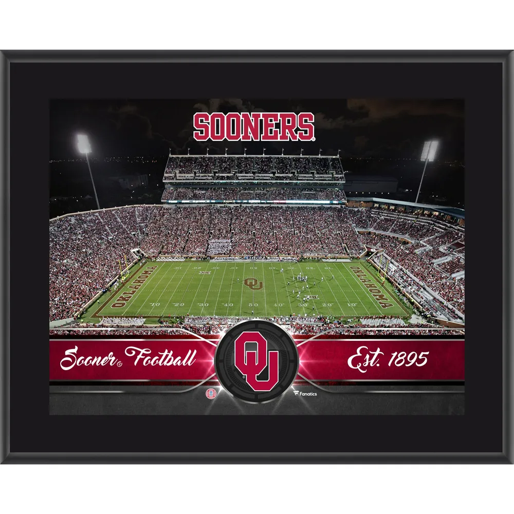 Oklahoma Sooners Plaque d'équipe sublimée 10,5" x 13"