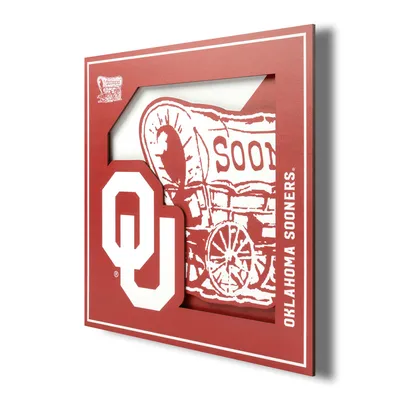 Oklahoma Sooners 12'' x 12'' 3D Logo Wall Art