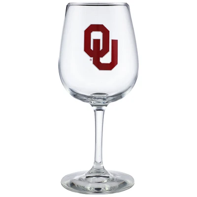 Oklahoma Sooners 12oz. Stemmed Wine Glass
