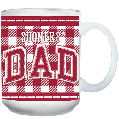 Oklahoma Sooners 15 oz. Tasse de fête des pères à carreaux Buffalo