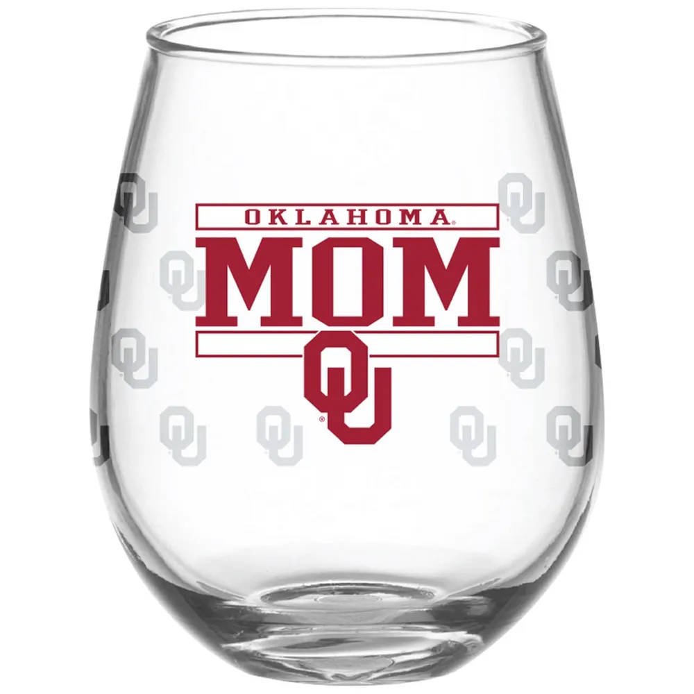 Oklahoma Sooners 15oz. Verre à vin sans pied maman