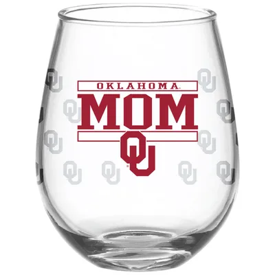 Oklahoma Sooners 15oz. Mom Stemless Wine Glass