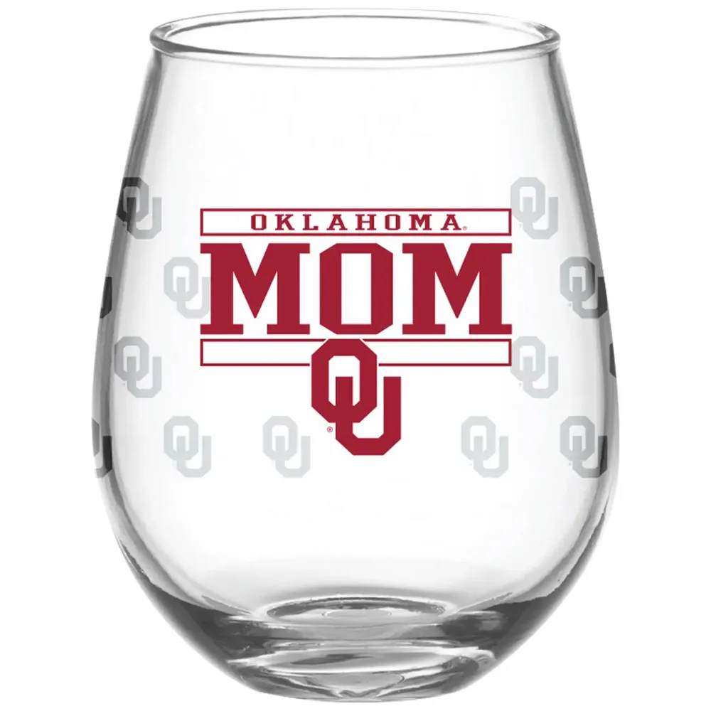 Oklahoma Sooners 15oz. Verre à vin sans pied maman