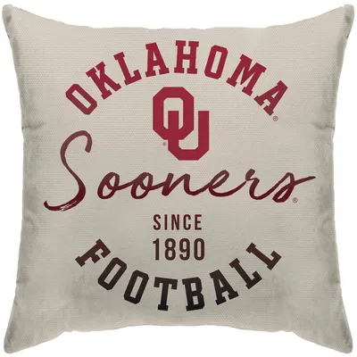 Oklahoma Sooners 18'' x 18'' Ombre Wordmark Duck Cloth Décor Pillow