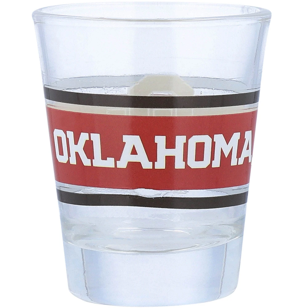 Oklahoma Sooners 2oz. Verre à liqueur à rayures