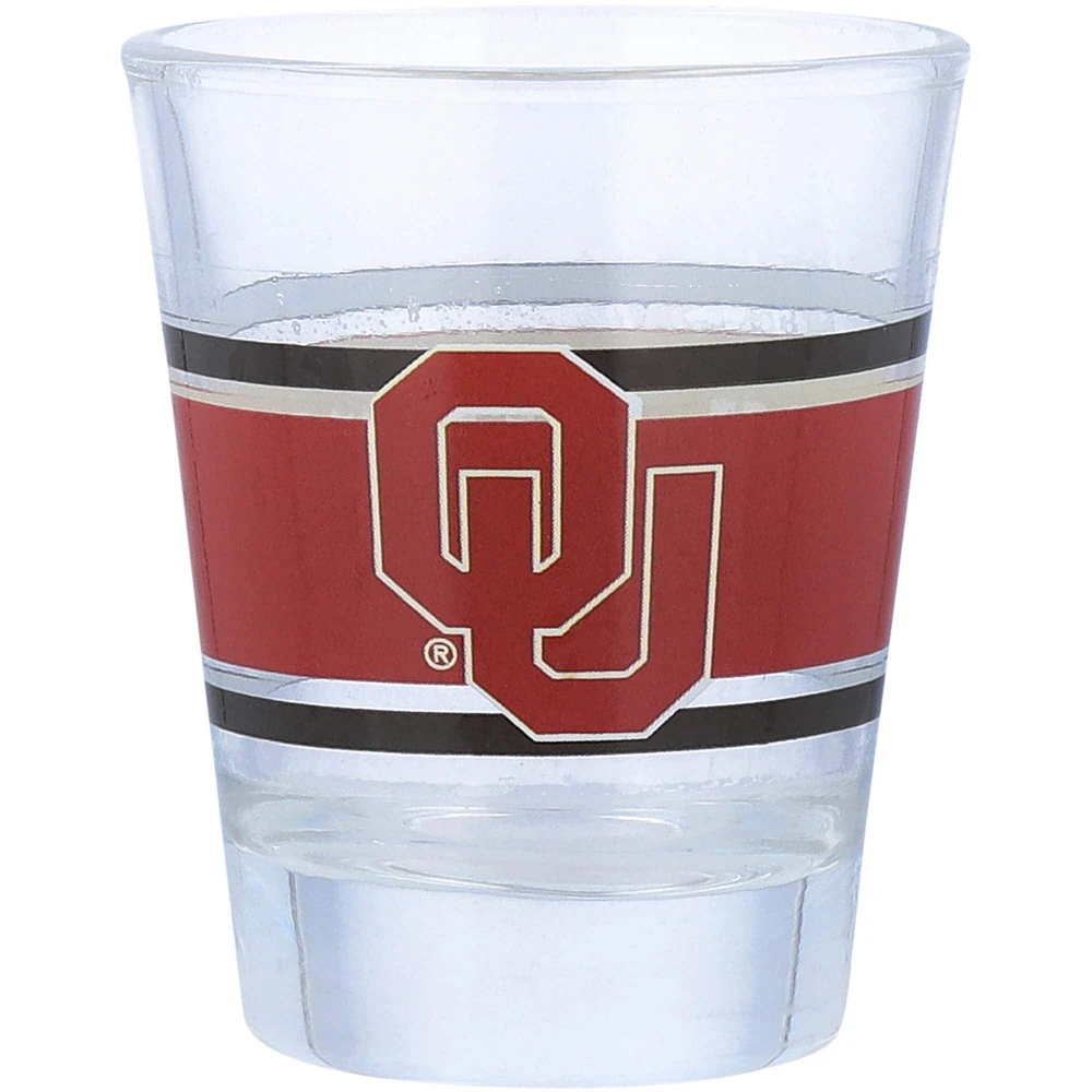 Oklahoma Sooners 2oz. Verre à liqueur à rayures