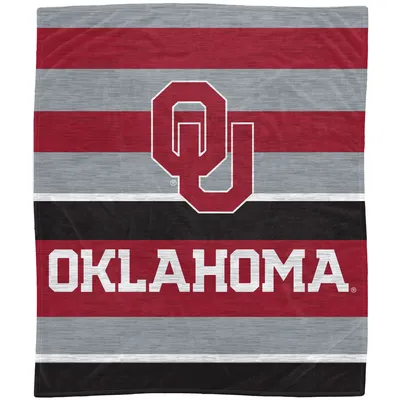 Oklahoma Sooners 50'' x 60'' Stripe Flannel Fleece Blanket