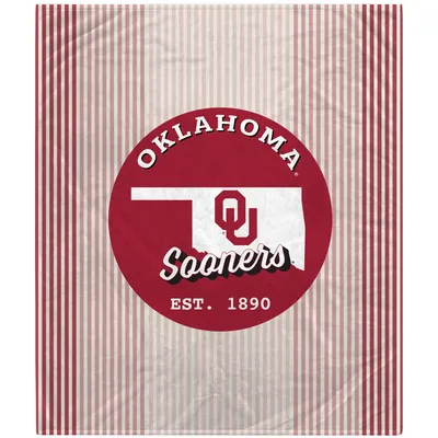 Oklahoma Sooners 60'' x 70'' Home State Circle Flannel Fleece Blanket