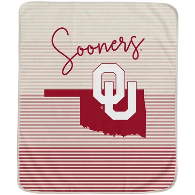 Oklahoma Sooners 60'' x 70'' Ultra Fleece State Stripe Plush Blanket