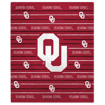 Oklahoma Sooners Stripe 60'' x 80'' Logo Fleece Blanket